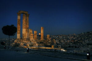 Temple of Hercules at Amman Citadel in Amman, Jordan.